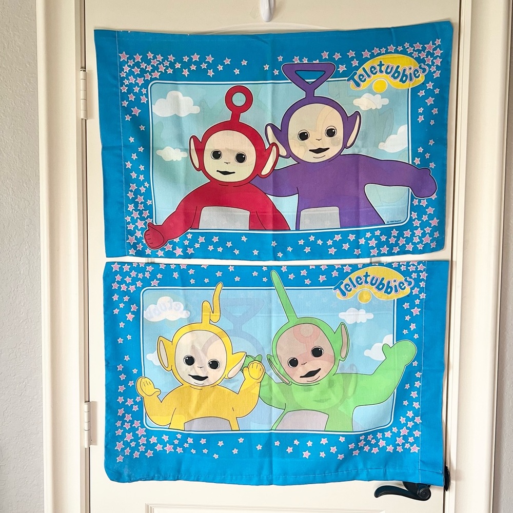 Set of Vintage 1998 Teletubbies Pillowcases by Ragdoll